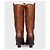 Gucci braune Lederstiefel mit Logo - EU 37 gebraucht - Ansicht 4