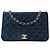 Chanel Timeless Classic Borsa a tracolla pelle nera catena oro Nero