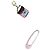Spilla a spillo da balia rosa Sonia Rykiel Silver hardware