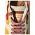 Sneakers Vanessa Bruno in pelle e tela Rosso Beige Giallo - vista 4