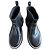 Stivaletti Chanel in gomma nera logo CC Nero