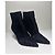Stivaletti Emanuel Ungaro x Malone Souliers in camoscio e raso nero - vista 3