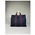 Hermès Vintage Hermes Baumwoll-Tote Navy Rust Silver Snap Marineblau - Ansicht 14