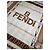 Foulard in seta vintage Fendi FF Monogram Cream Beige Brown - vista 3