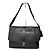 Borsa a tracolla Vintage Tumi in pelle Nera Argento Nero