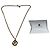 Collana con pendente logo Courreges vintage in metallo dorato
