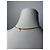 Collana con pendente logo Courreges vintage in metallo dorato - vista 13