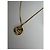 Collana con pendente logo Courreges vintage in metallo dorato - vista 4