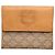 Céline Vintage Celine Canvas Leather Wallet Tan Light Brown Gold Camel