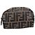 Beauty case Vintage Fendi FF Logo Jacquard Brown Tan Marrone