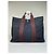 Hermès Vintage Hermes Canvas Tote in Navy-Braun gestreift Marineblau - Ansicht 13