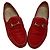 Mocassini Vintage Gucci in Camoscio Rosso e Oro EU36