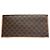 Céline Vintage Celine Logo Pattern Leather Wallet Brown Gold