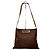 Vintage Givenchy Nylon Schultertasche Braun Olivgrün Gold