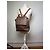 Vintage Etro Fabric Leather Trim Backpack Cream Rust Green Beige - view 13