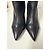 Autre Marque Botas de cuero negro de caña media con punta barnizada - vista 5