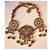 Collana plastron Zuhair Murad x Mango ornata di cristalli e perle Argento D'oro - vista 3