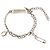 Balenciaga Bracciale a Catena Placca Logo e Strass Argento