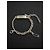 Balenciaga Bracciale a Catena Placca Logo e Strass Argento - vista 2
