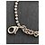 Balenciaga Bracciale a Catena Placca Logo e Strass Argento - vista 5