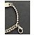 Balenciaga Bracciale a Catena Placca Logo e Strass Argento - vista 8