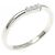 Autre Marque Pt900 Platinring mit drei Diamanten Silber