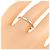 Autre Marque Pt900 Platinring mit drei Diamanten Silber - Ansicht 5