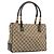 GUCCI GG Canvas Bamboo Hand Bag Beige Silver 112526