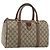 GUCCI GG Supreme Web Sherry Line Hand Bag PVC Beige Gold 98 02 007