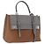 PRADA Hand Bag Leather 2way Brown Silver