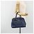 PRADA Handtasche Leder Blau Goldfarben - Ansicht 26