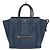 Céline Celine Luggage Micro Shopper 167793 Borsa a mano in pelle da donna Blu navy