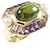 Chanel American Ring Gold Amethyst Turmalin Golden