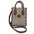 Borsa a mano in pelle Gucci Interlocking G Marrone Beige