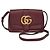 Borsa a tracolla in pelle Gucci GG Marmont Ally Bordò