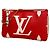 Borsa a tracolla Louis Vuitton Monogram Giant Pochette Double Zip Rosa Rosso