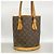 Borsa Tote Louis Vuitton Monogram Bucket PM Marrone - vista 11