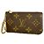 Louis Vuitton Monogram Pochette Clé Coin Case Castaño