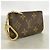 Louis Vuitton Monogram Pochette Clé Coin Case Castaño - vista 2