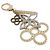 Louis Vuitton Bijou Sac Tapage M65090 Keyring Argento D'oro