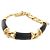 Bracciale con ciondolo in pelle nera Loewe Nero