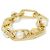 Bracelet à breloques Gucci en or blanc Doré