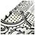 Hermès Hermes EPERON D'OR BANDANA Twilly Frill Scarf Muffler Negro Blanco - vista 5