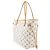 Borsa Tote Louis Vuitton Neverfull MM in jacquard monogram nautico Bianco Multicolore - vista 3