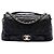 Chanel Black Large Quilted Iridescent Calfskin Chic Quilt Flap Nero