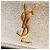 Saint Laurent Gold Small Metallic Calfskin Monogram Kate Crossbody D'oro - vista 5
