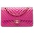 Chanel Pink Medium Classic Chevron Lambskin Double Flap Rosa