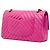 Chanel Pink Medium Classic Chevron Lambskin Double Flap Rosa - vista 2