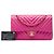 Chanel Pink Medium Classic Chevron Lambskin Double Flap Rosa - vista 6