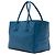 Tote Shopping Bag Prada in pelle di vitello morbida blu con tasca frontale - vista 2